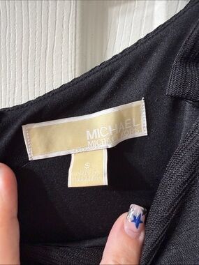MICHAEL Michael Kors Black Ruffle-Sleeve Jumpsuit with Waist Tie
